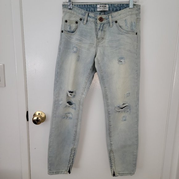 One x Oneteaspoon Freebirds Distressed Jeans - Picture 2 of 5